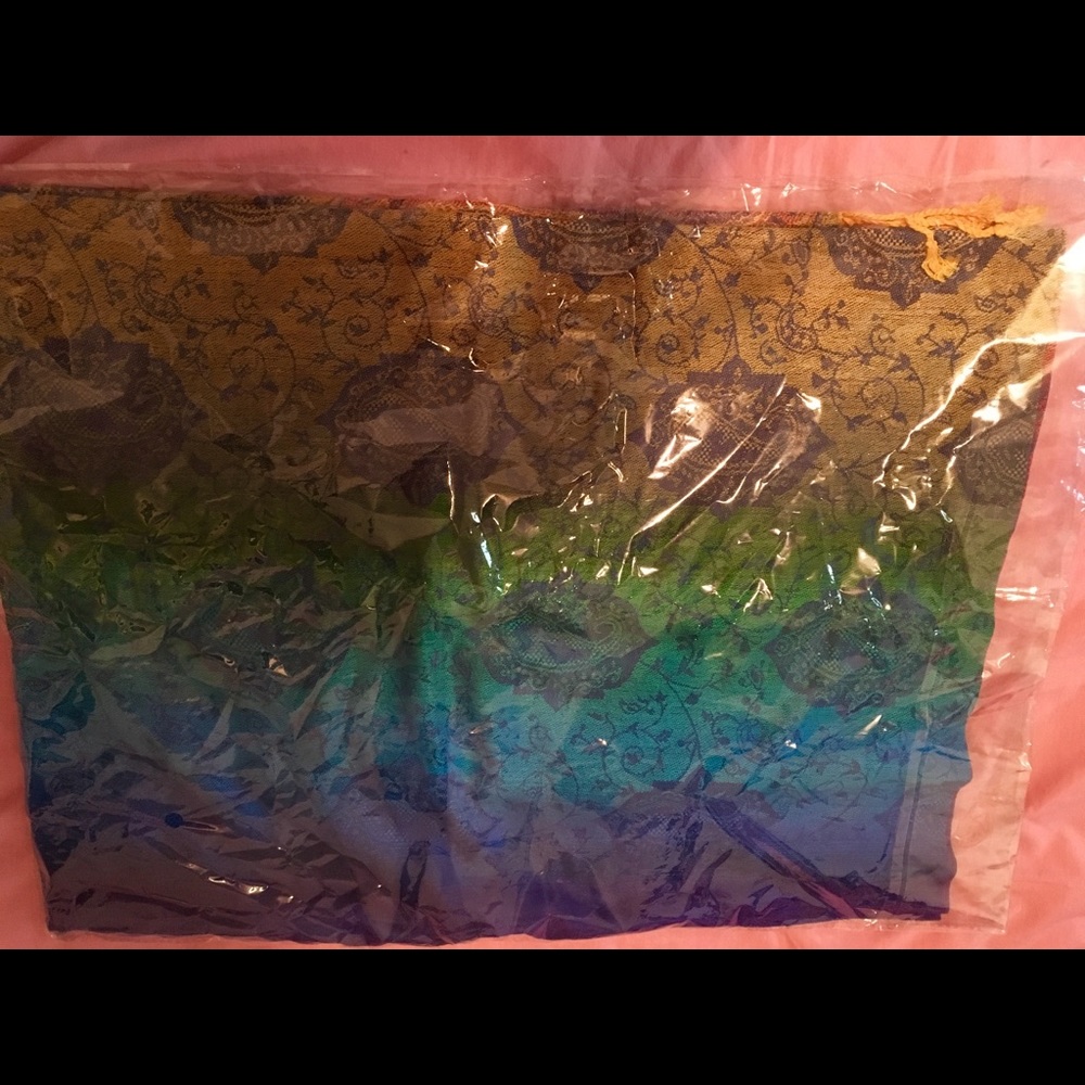 Rainbow paisley Pashmina brand new